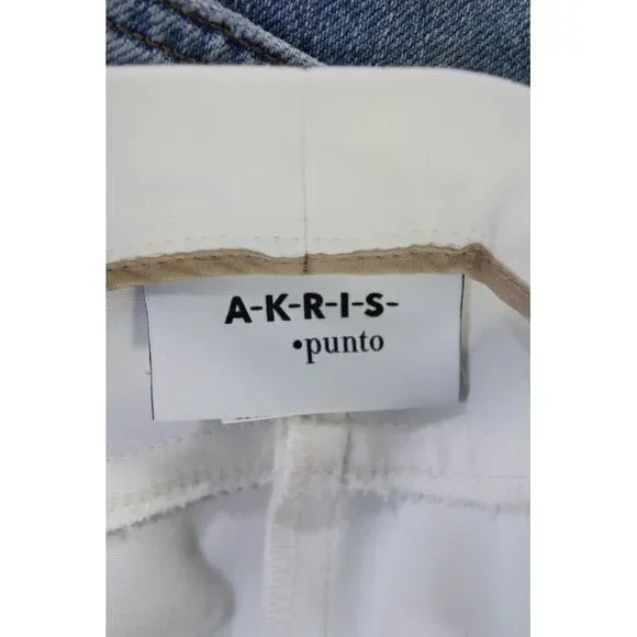 Akris Womens Tapered Leg Pleated Side Zip Dress Pants White Size 4 US - Picture 6 of 6